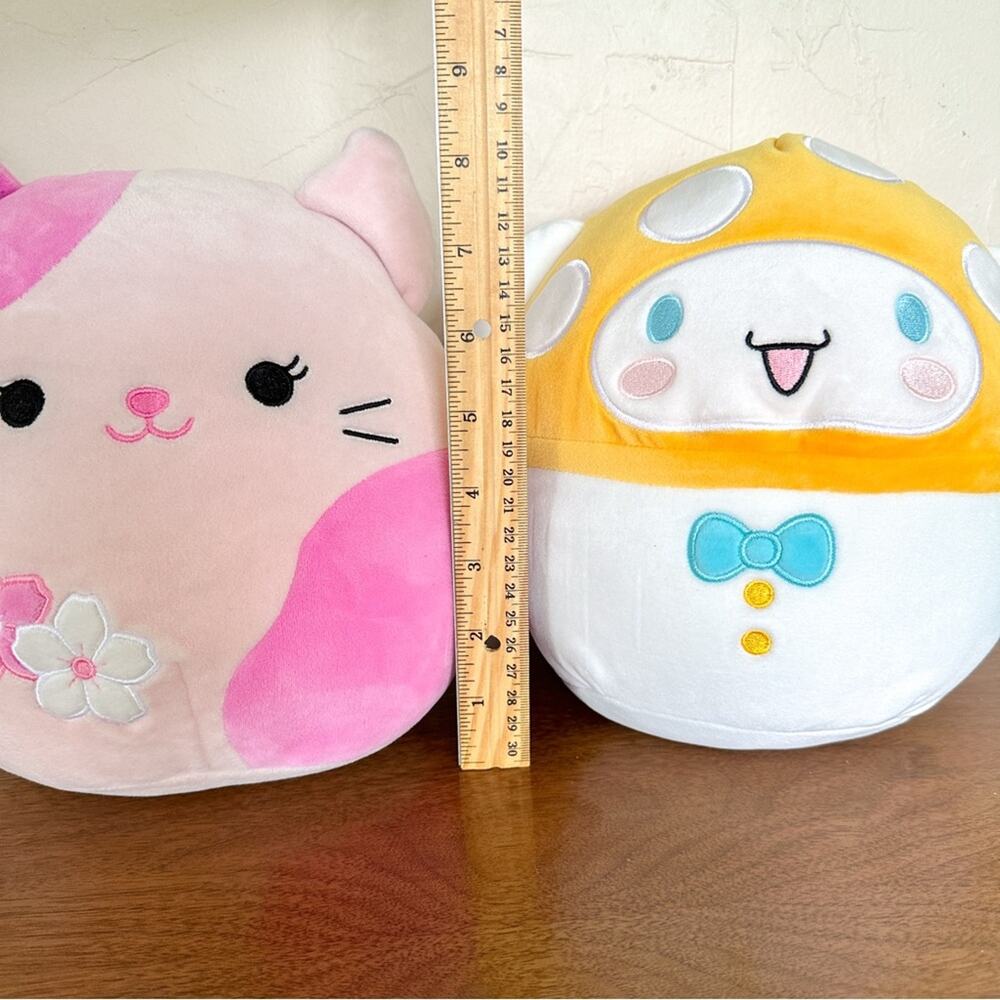Squishmallows Hot Topic Sanrio Plush 8" Cinnamoroll Mushroom Roseanne Sakura Cat - Picture 2 of 12